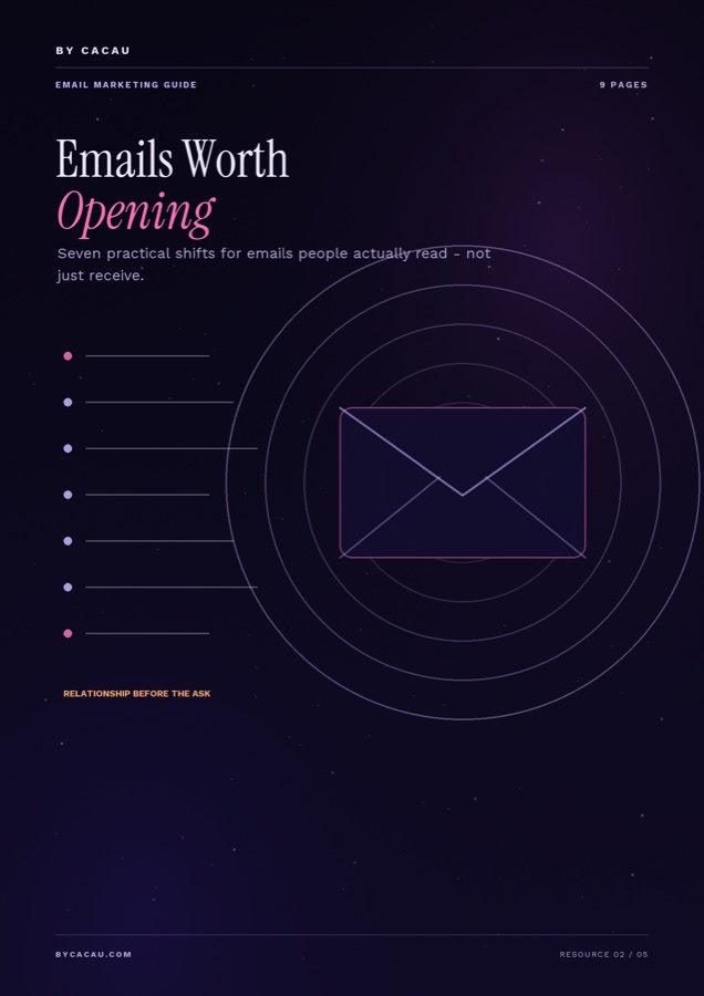 The cover of Emails Worth Opening.
