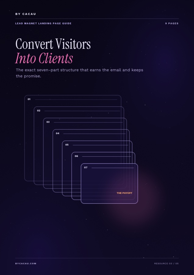 The cover of The Lead Magnet Landing Page Guide.